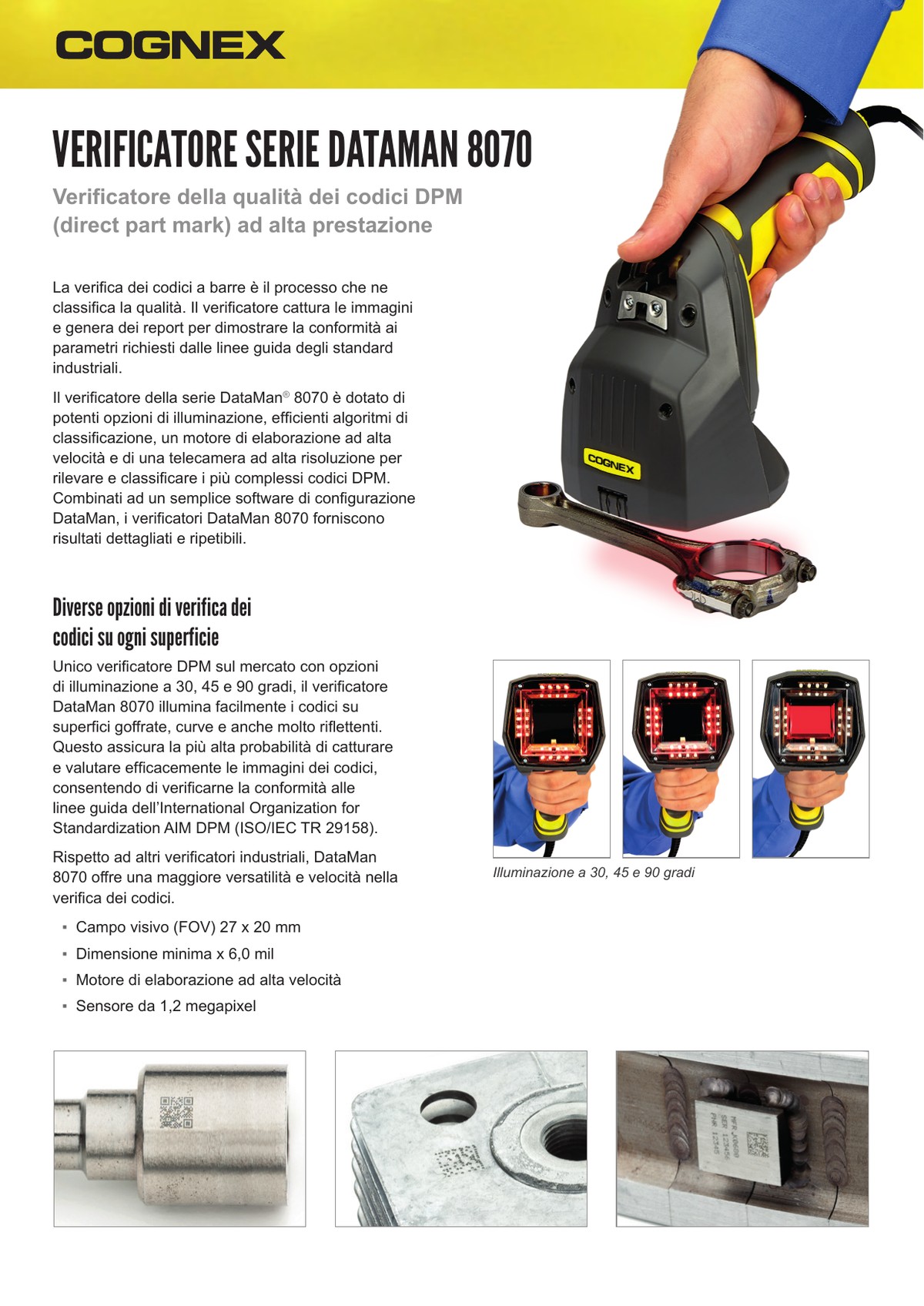 DataMan 8070 驗證器 多種照明角度 DPM條碼品質驗證