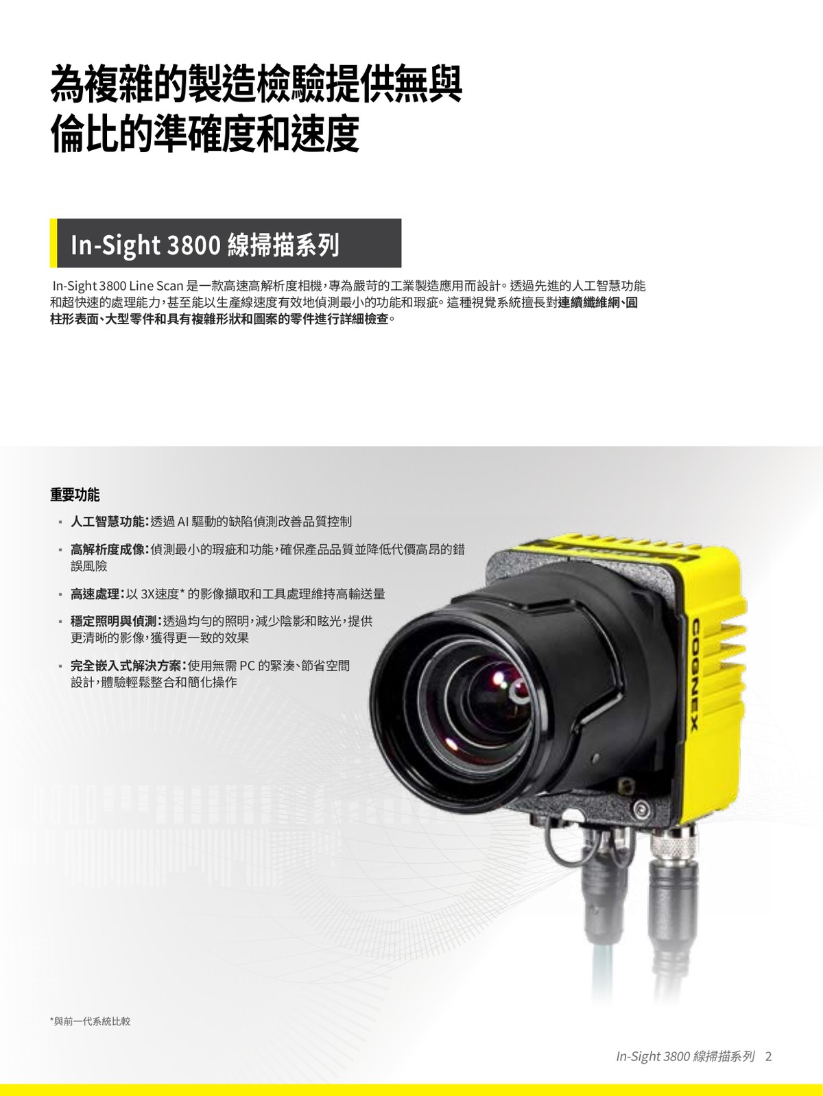 Cognex In-Sight 3800 Line Scan 線掃描智慧視覺系統 威視康 VSK