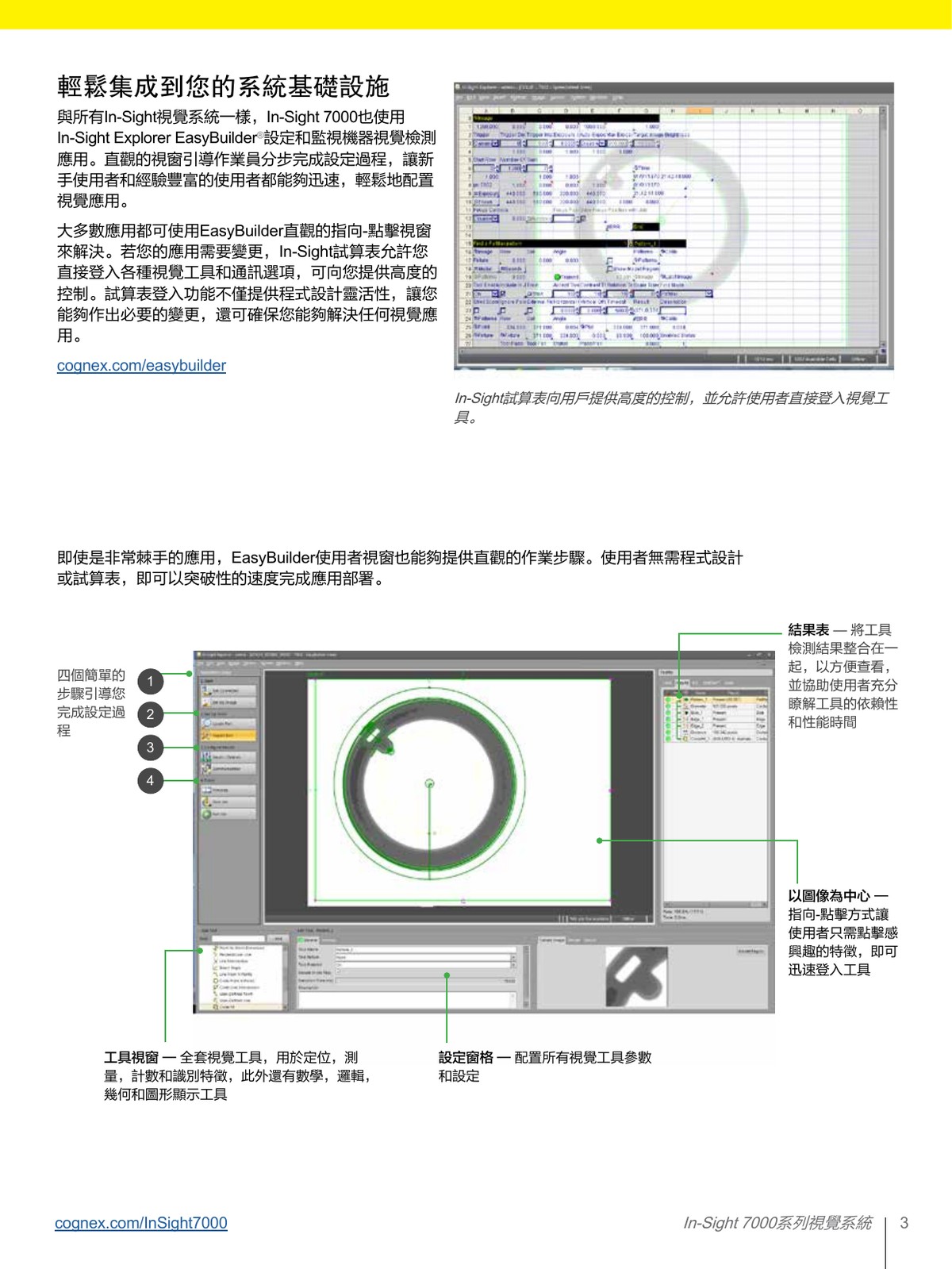 In-Sight 7000 EasyBuilder 試算表 開發環境 免編程