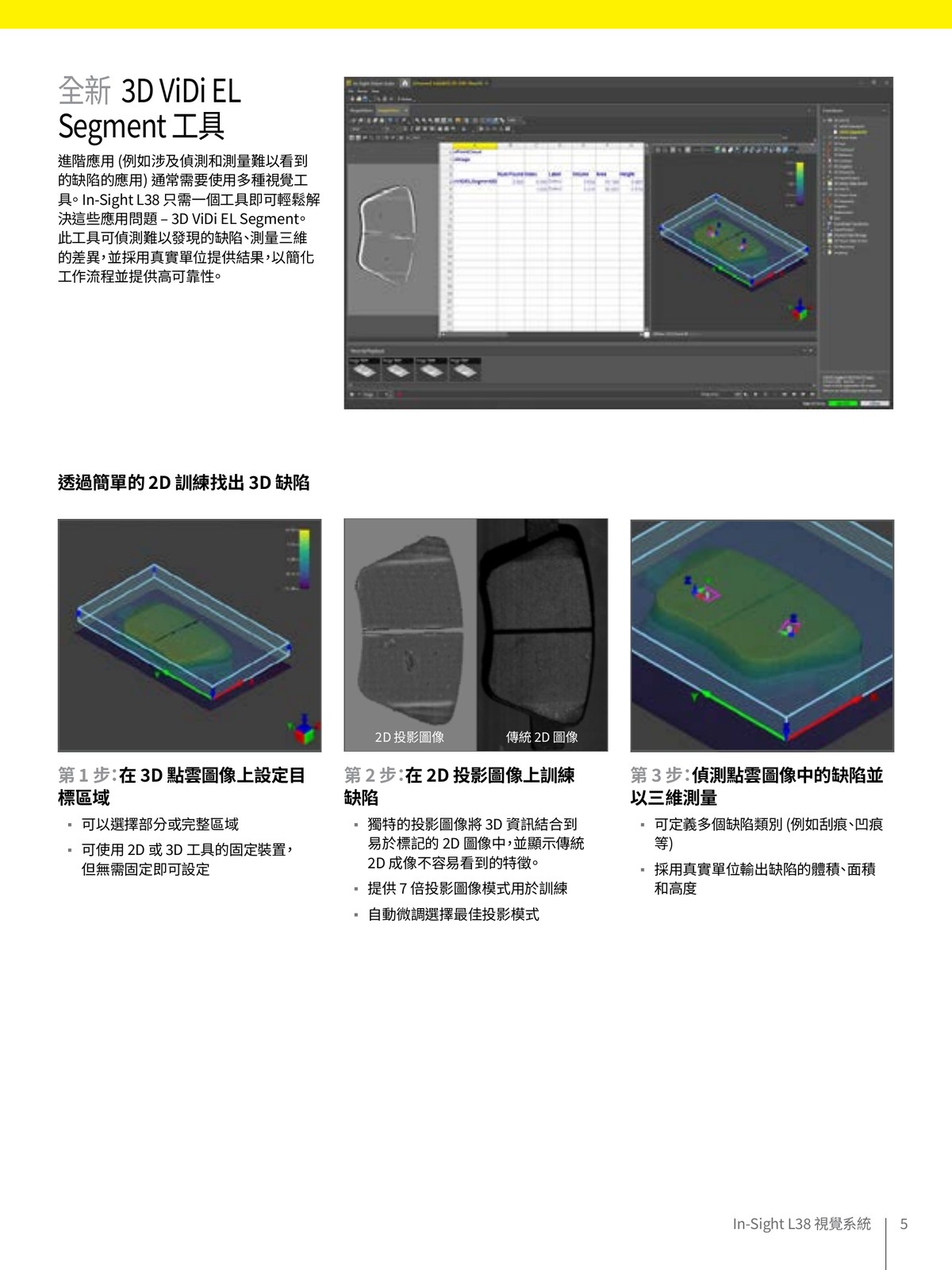 In-Sight L38 應用範例 缺陷檢測 3D測量 裝配驗證